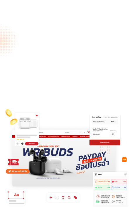 ระบบร้านค้าออนไลน์ WIERAA พร้อมทีมงานดูแลสำหรับธุรกิจ