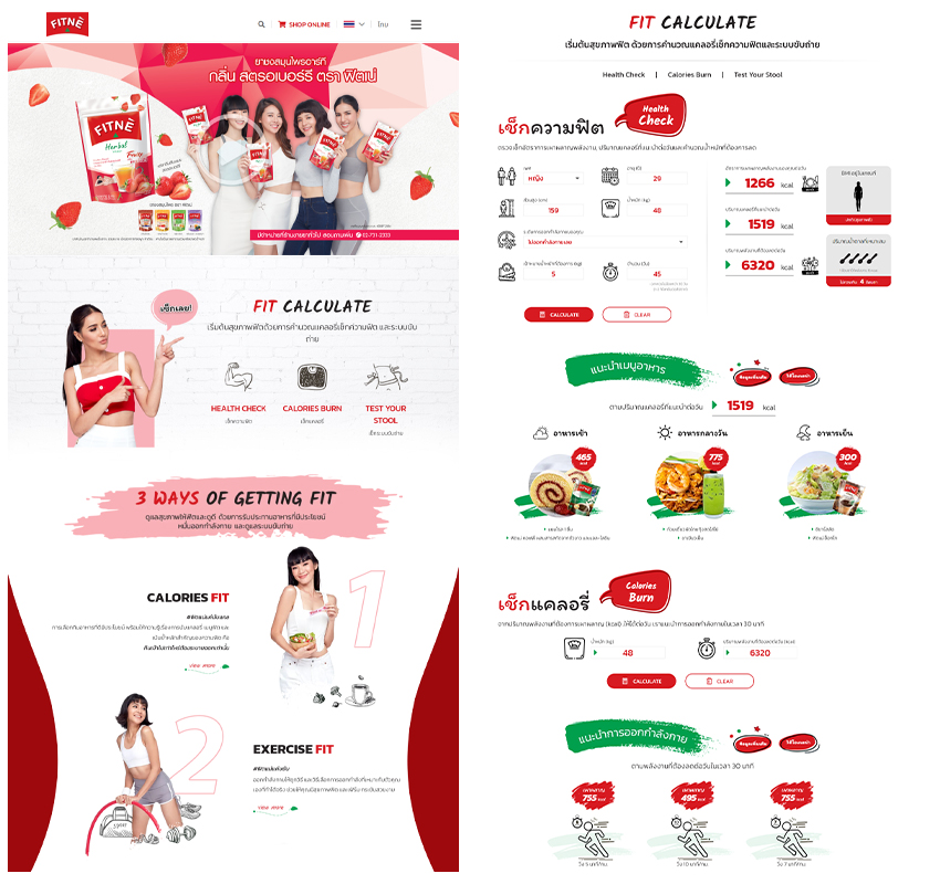 รับทำเว็บไซต์ผลิตภัณฑ์เพื่อสุขภาพ ฟิตเน่